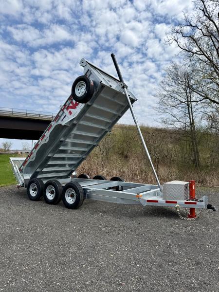 New 2026 N&N 7X16 Galvanized Tri-axle Dump Trailer 21K