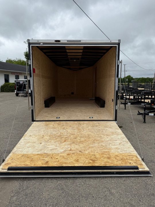 New 2026 Stealth 8.5 x 18 Enclosed Car Hauler with Ramp 7K GVW with 7ft interior DAMAGED !!!