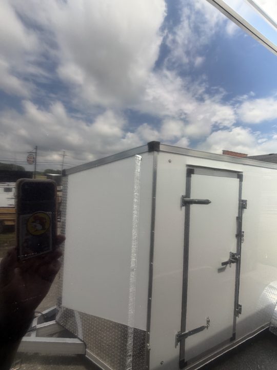 New 2026 Stealth 8.5 x 18 Enclosed Car Hauler with Ramp 7K GVW with 7ft interior DAMAGED !!!