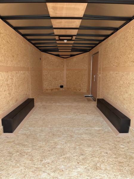 New 2026 Stealth 8.5 x 18 Enclosed Car Hauler with Ramp 7K GVW with 7ft interior DAMAGED !!!