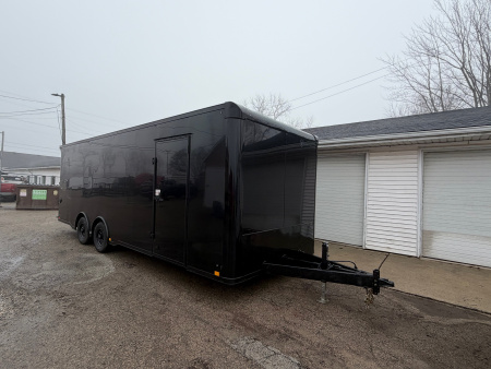 New 2026 NEW Cross 8.5 x 24 Enclosed Car Hauler with Ramp 10K GVW with 7ft interior - BLACK OUT TRIM PACKAGE - LOADED WITH OPTIONS !!