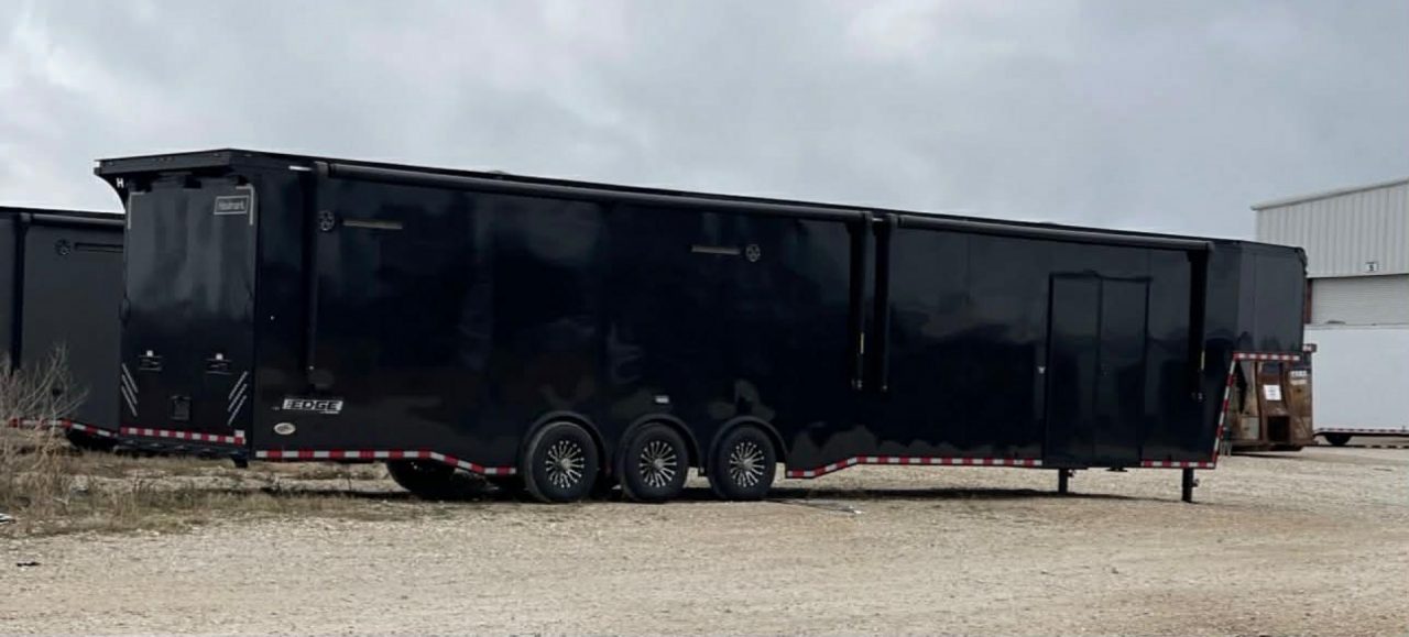 New 2026 Haulmark GOOSENECK 8.5X48 Car / Racing Trailer TWO ELECTRIC AWNINGS