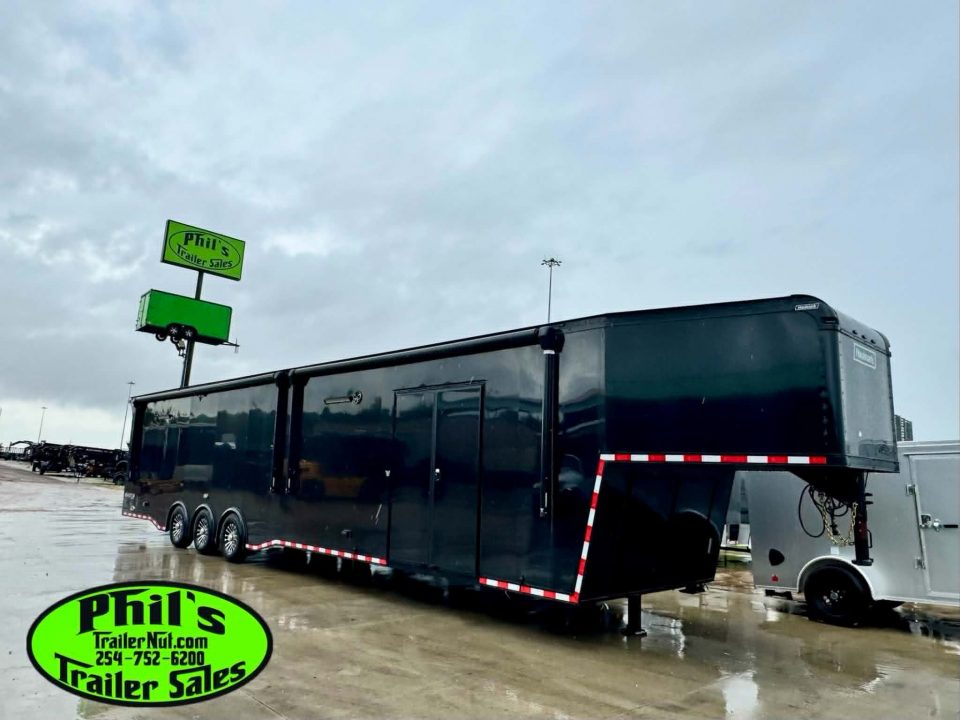 New 2026 Haulmark GOOSENECK 8.5X48 Car / Racing Trailer TWO ELECTRIC AWNINGS