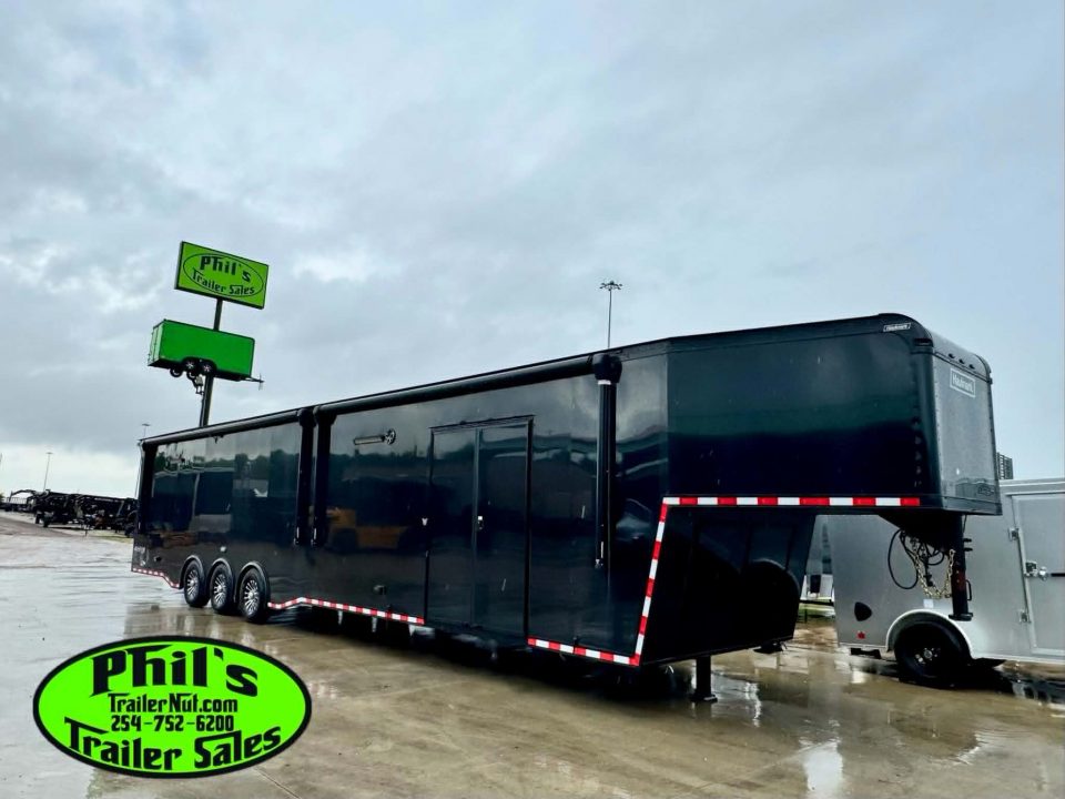 New 2026 Haulmark GOOSENECK 8.5X48 Car / Racing Trailer TWO ELECTRIC AWNINGS