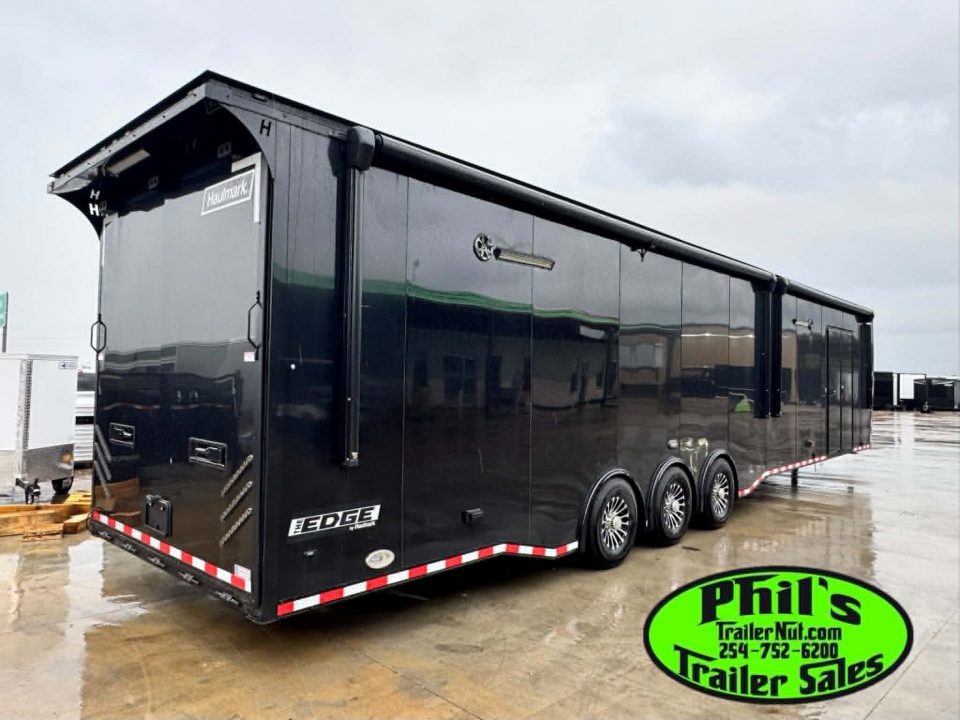 New 2026 Haulmark GOOSENECK 8.5X48 Car / Racing Trailer TWO ELECTRIC AWNINGS