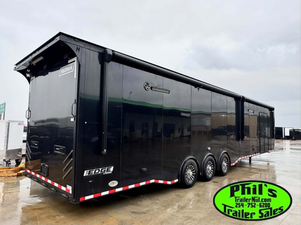 New 2026 Haulmark GOOSENECK 8.5X48 Car / Racing Trailer TWO ELECTRIC AWNINGS