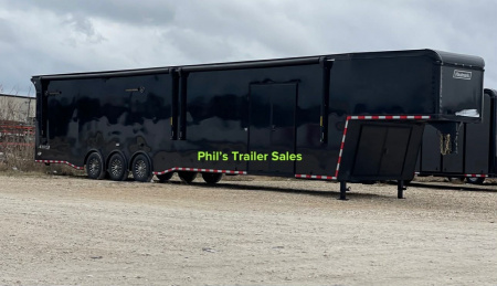 New 2026 Haulmark GOOSENECK 8.5X48 Car / Racing Trailer TWO ELECTRIC AWNINGS