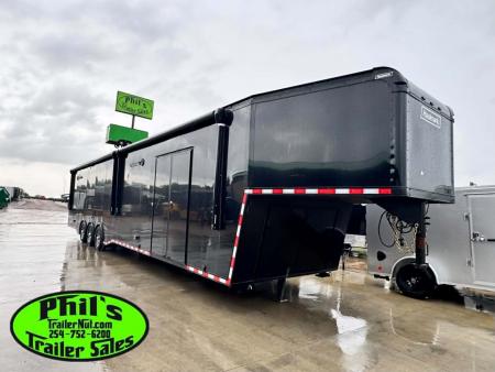 New 2026 Haulmark GOOSENECK 8.5X48 Car / Racing Trailer TWO ELECTRIC AWNINGS