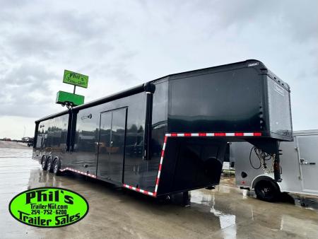 New 2026 Haulmark GOOSENECK 8.5X48 Car / Racing Trailer TWO ELECTRIC AWNINGS