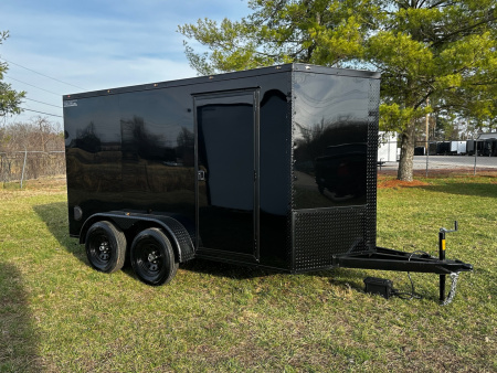 New 2026 Luxe 6X12 - Enclosed Trailer- 3500LB Tandem Axle - Black Poly - Blackout