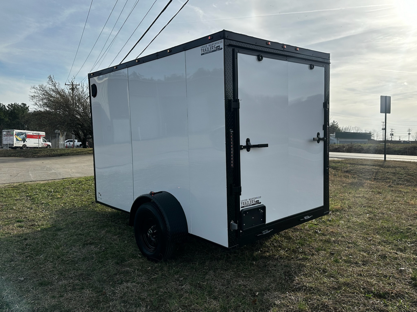 New 2026 Luxe 6X10 -Enclosed Trailer -3500LB Single Axle -White Poly - Blackout