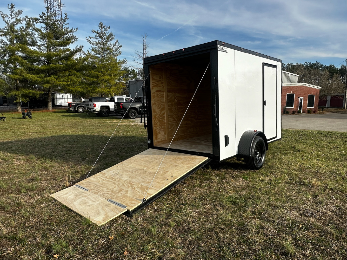 New 2026 Luxe 6X10 -Enclosed Trailer -3500LB Single Axle -White Poly - Blackout