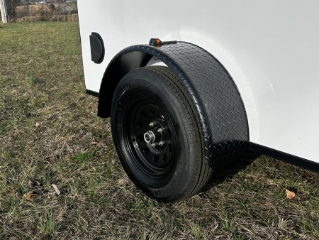 New 2026 Luxe 6X10 -Enclosed Trailer -3500LB Single Axle -White Poly - Blackout