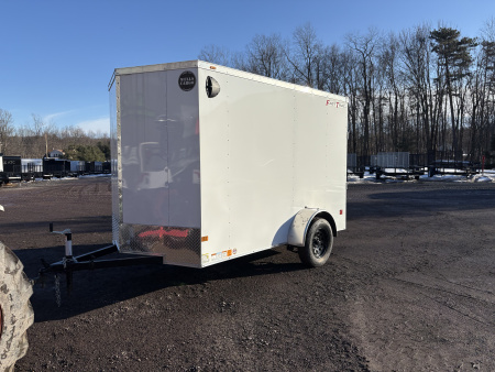 New 2026 WELLS CARGO 6x10 6'6" Interior Height Fasttrac Deluxe Cargo / Enclosed Trailer w/Ramp Door