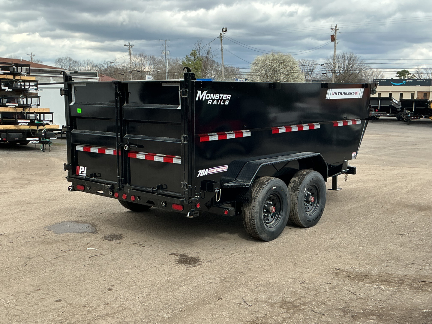 New 2026 PJ Trailers 83" x 14' Low-Pro High Side Telescopic (DT1) 17.5K GVWR Dump Trailer