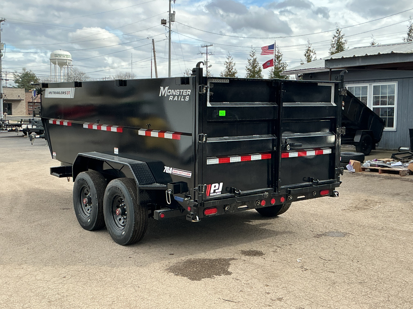 New 2026 PJ Trailers 83" x 14' Low-Pro High Side Telescopic (DT1) 17.5K GVWR Dump Trailer