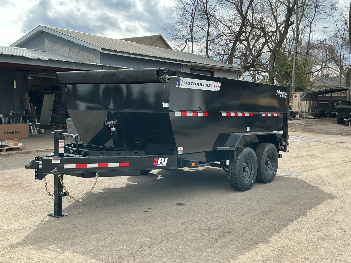 New 2026 PJ Trailers 83" x 14' Low-Pro High Side Telescopic (DT1) 17.5K GVWR Dump Trailer