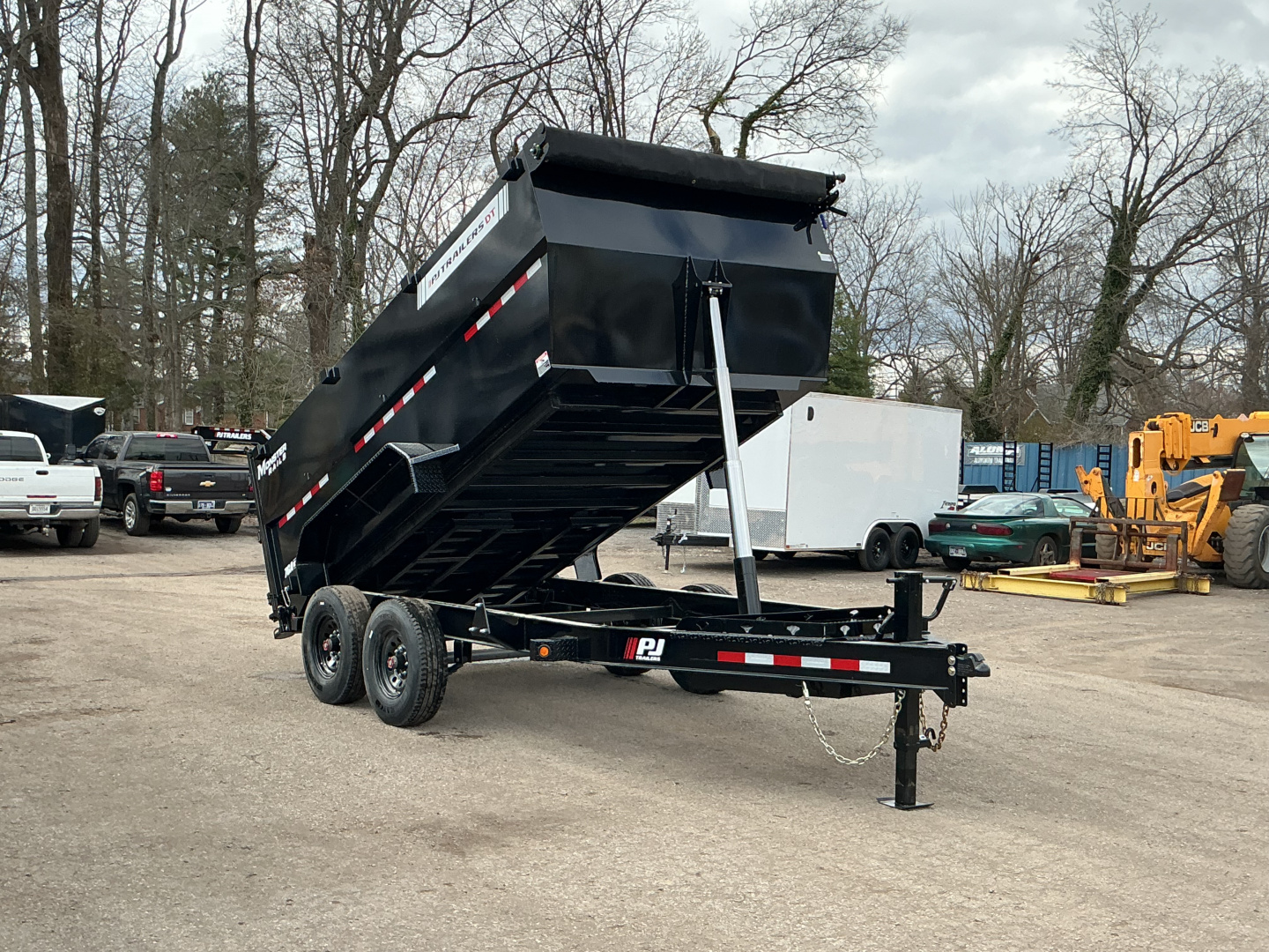 New 2026 PJ Trailers 83" x 14' Low-Pro High Side Telescopic (DT1) 17.5K GVWR Dump Trailer