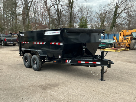 New 2026 PJ Trailers 83  x 14' Low-Pro High Side Telescopic (DT1) 17.5K GVWR Dump Trailer