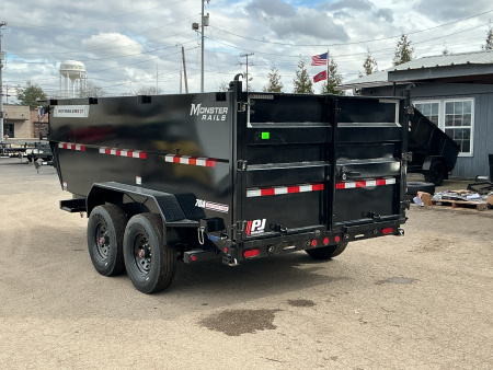 New 2026 PJ Trailers 83" x 14' Low-Pro High Side Telescopic (DT1) 17.5K GVWR Dump Trailer