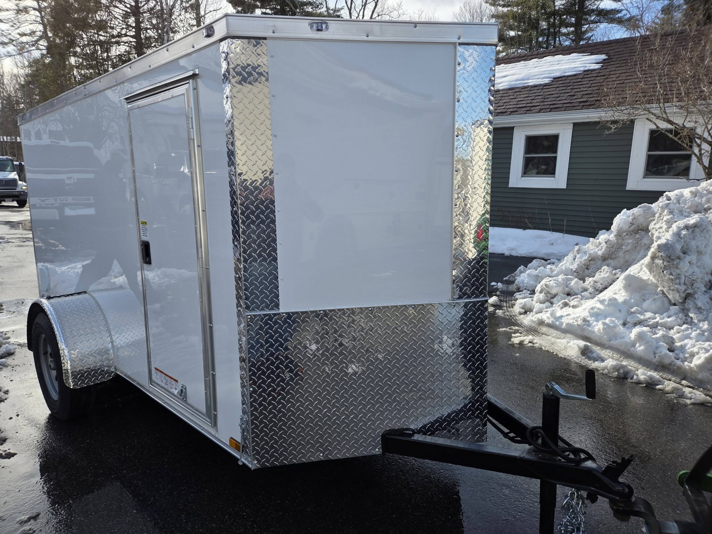 New 2026 Anvil 5x10 cargo trailer with rear ramp white Cargo / Enclosed Trailer