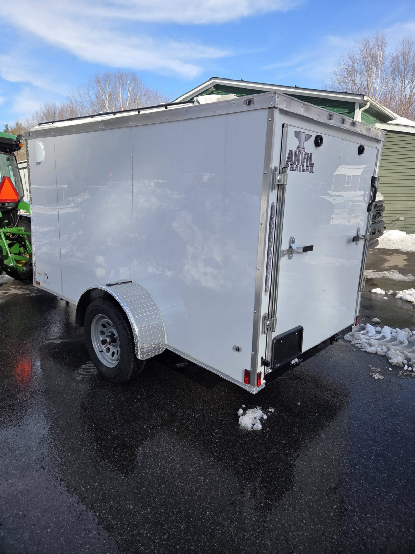 New 2026 Anvil 5x10 cargo trailer with rear ramp white Cargo / Enclosed Trailer