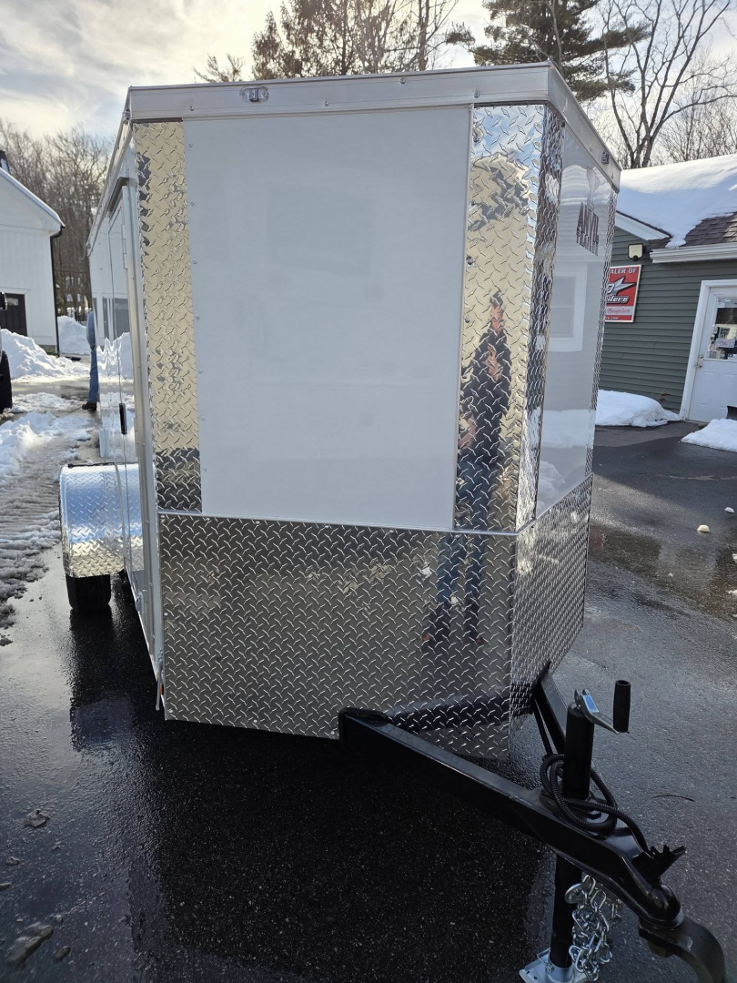 New 2026 Anvil 5x10 cargo trailer with rear ramp white Cargo / Enclosed Trailer