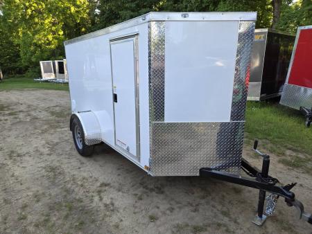 New 2026 Anvil 5x10 cargo trailer with rear ramp white Cargo / Enclosed Trailer