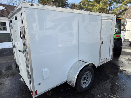 New 2026 Anvil 5x10 cargo trailer with rear ramp white Cargo / Enclosed Trailer