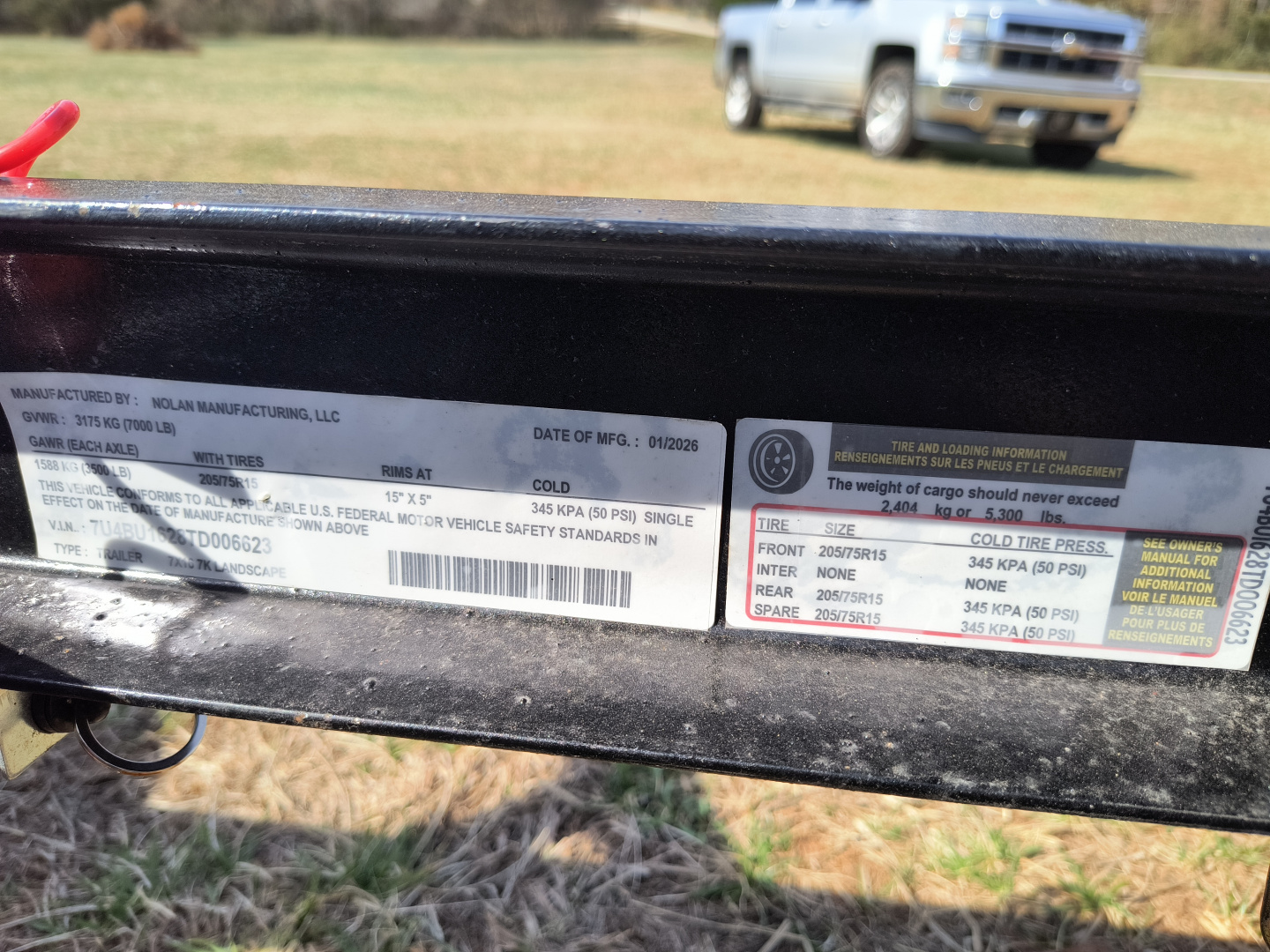Used 2026 Nolan 7x16 Utility Trailer