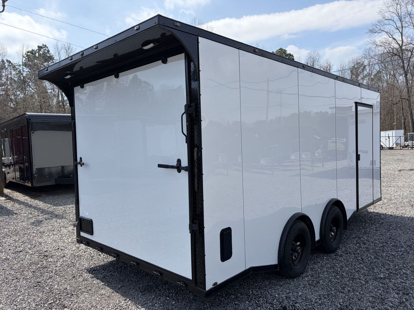 Used 2025 18' PowerLine Race Trailer, Finished Race Interior, Air Condition, 10K GVWR, Spread Axles