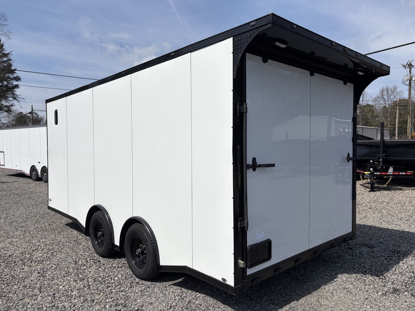 Used 2025 18' PowerLine Race Trailer, Finished Race Interior, Air Condition, 10K GVWR, Spread Axles