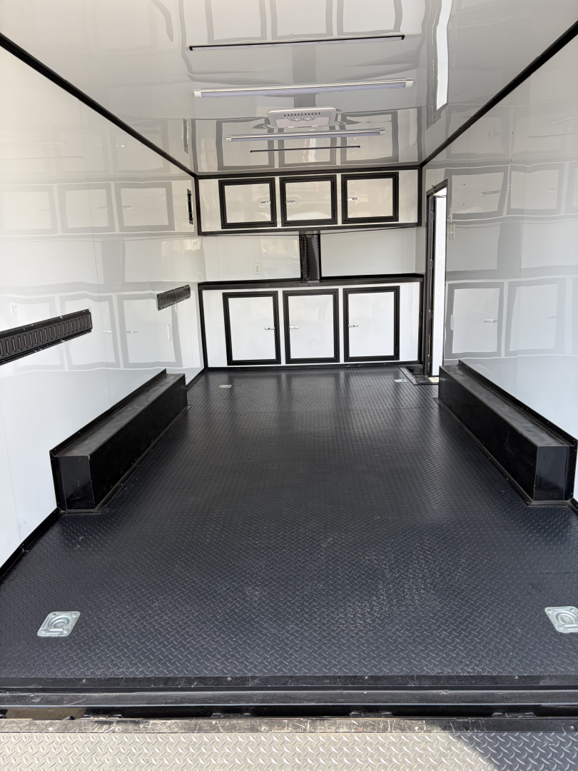 Used 2025 18' PowerLine Race Trailer, Finished Race Interior, Air Condition, 10K GVWR, Spread Axles
