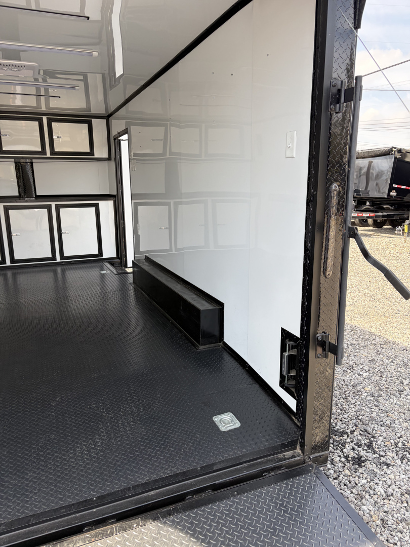 Used 2025 18' PowerLine Race Trailer, Finished Race Interior, Air Condition, 10K GVWR, Spread Axles