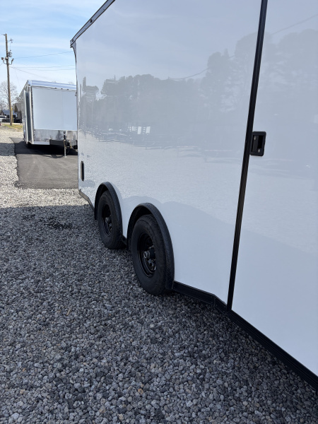 Used 2025 18' PowerLine Race Trailer, Finished Race Interior, Air Condition, 10K GVWR, Spread Axles