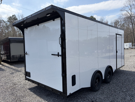 Used 2025 18' PowerLine Race Trailer, Finished Race Interior, Air Condition, 10K GVWR, Spread Axles