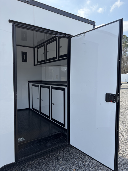 Used 2025 18' PowerLine Race Trailer, Finished Race Interior, Air Condition, 10K GVWR, Spread Axles
