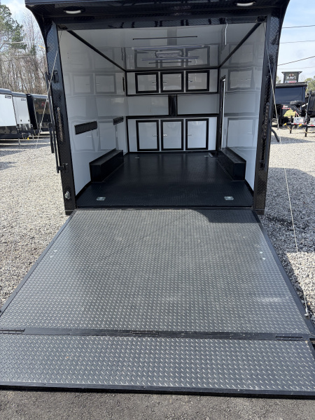 Used 2025 18' PowerLine Race Trailer, Finished Race Interior, Air Condition, 10K GVWR, Spread Axles
