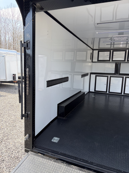 Used 2025 18' PowerLine Race Trailer, Finished Race Interior, Air Condition, 10K GVWR, Spread Axles