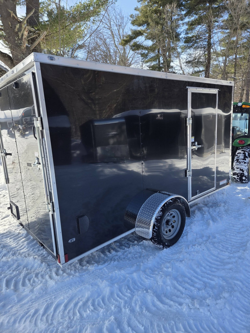 New 2026 Anvil 6x12 cargo trailer iwht rear ramp door black poly core side panels Cargo / Enclosed Trailer