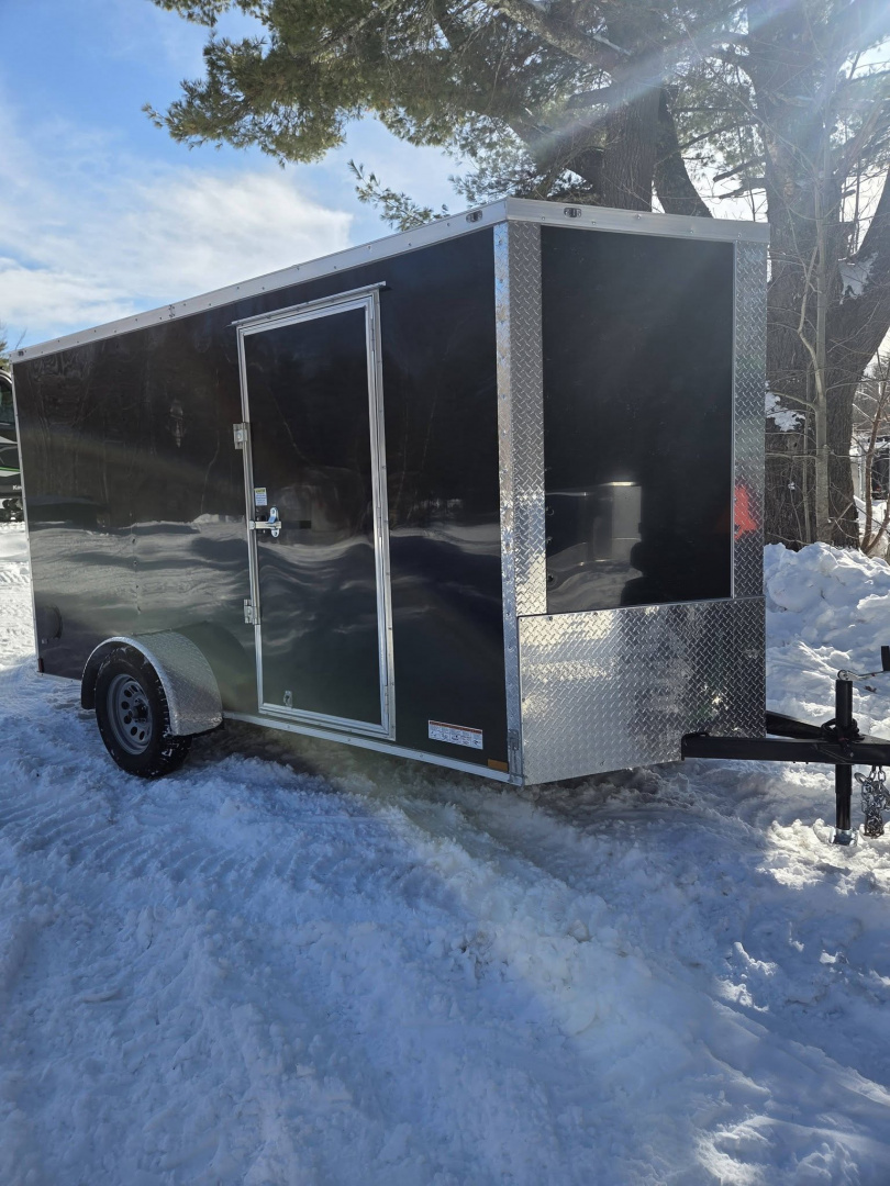 New 2026 Anvil 6x12 cargo trailer iwht rear ramp door black poly core side panels Cargo / Enclosed Trailer