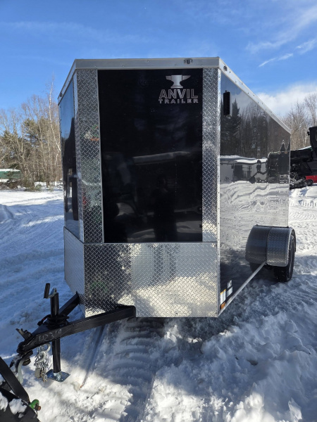 New 2026 Anvil 6x12 cargo trailer iwht rear ramp door black poly core side panels Cargo / Enclosed Trailer