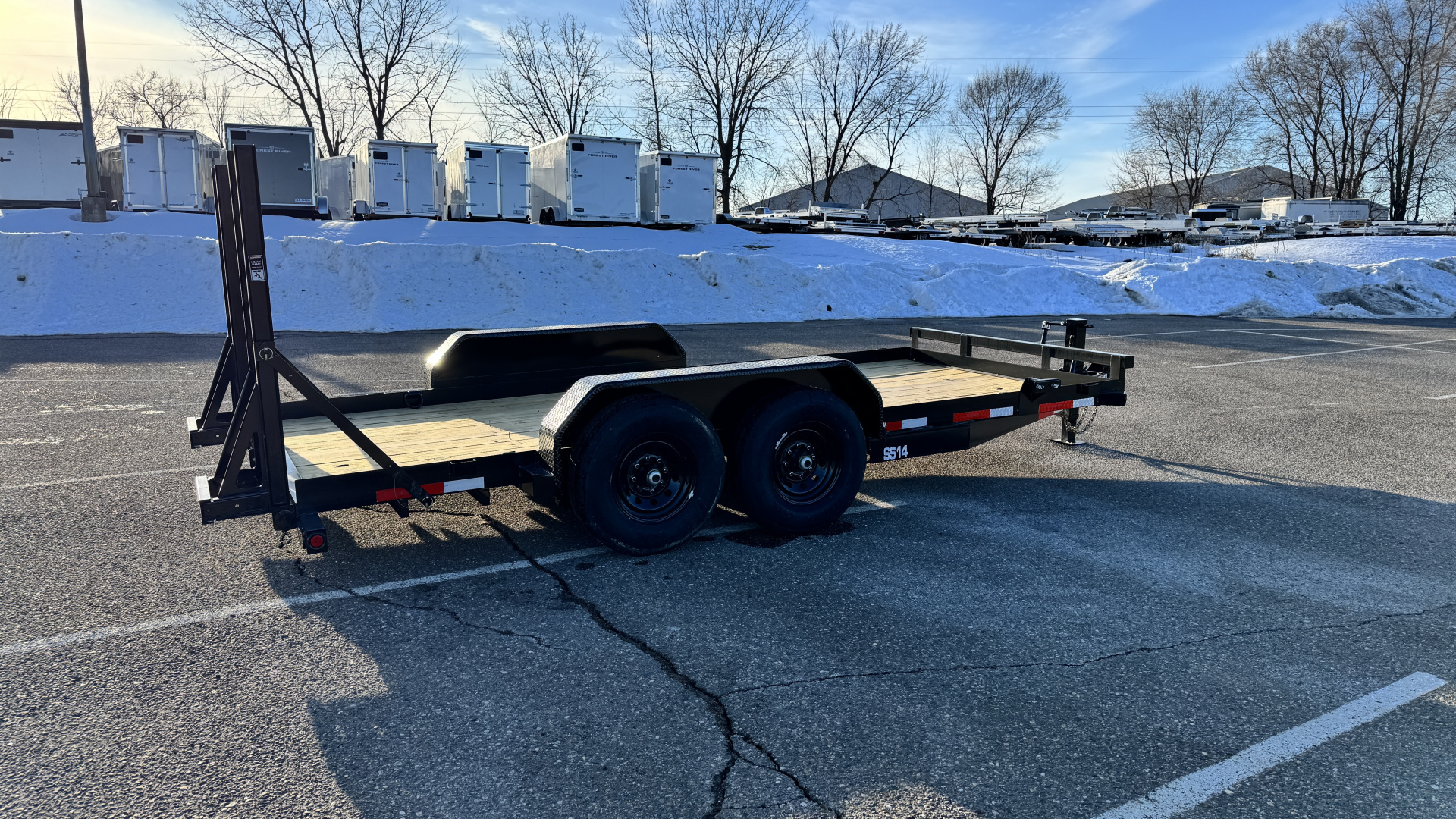 7×16 Equipment Flatbed Trailer photo 2