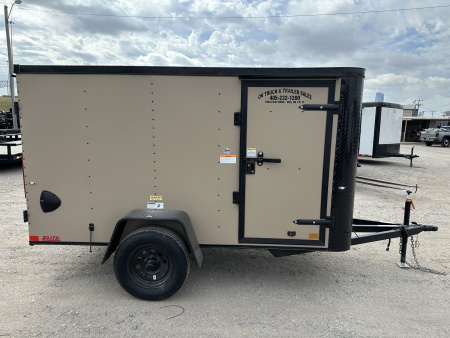 New 2026 Cargo Craft 5'x10' Elite Flat Sierra Tan Single Axle Enclosed Cargo / Enclosed Trailer