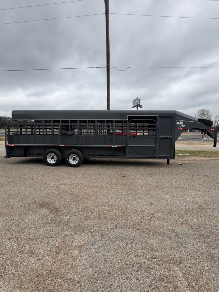 New 2026 Big Bend 6'8 X24' W/ 2' SADDLE BOXES Stock / Stock Combo Trailer