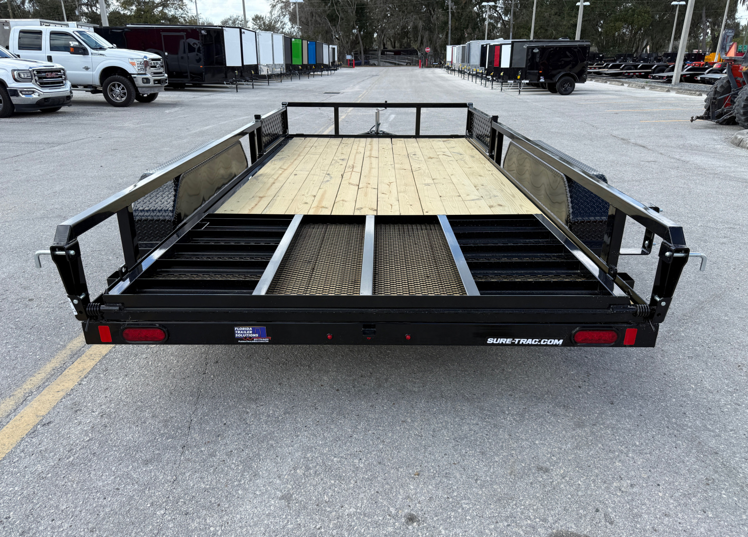 New 2026 Sure-Trac 7x16 Tube Top ATV 7K Utility Trailer