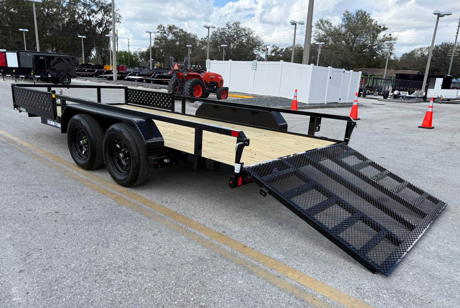 New 2026 Sure-Trac 7x16 Tube Top ATV 7K Utility Trailer