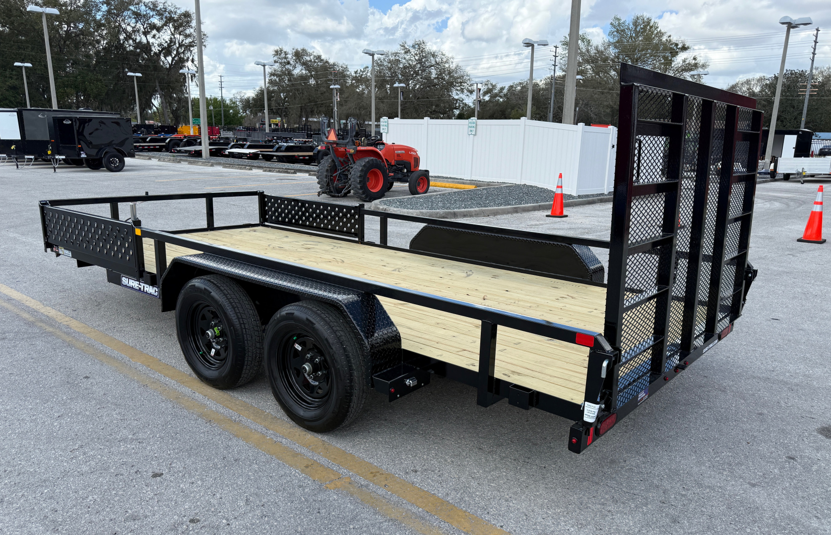 New 2026 Sure-Trac 7x16 Tube Top ATV 7K Utility Trailer