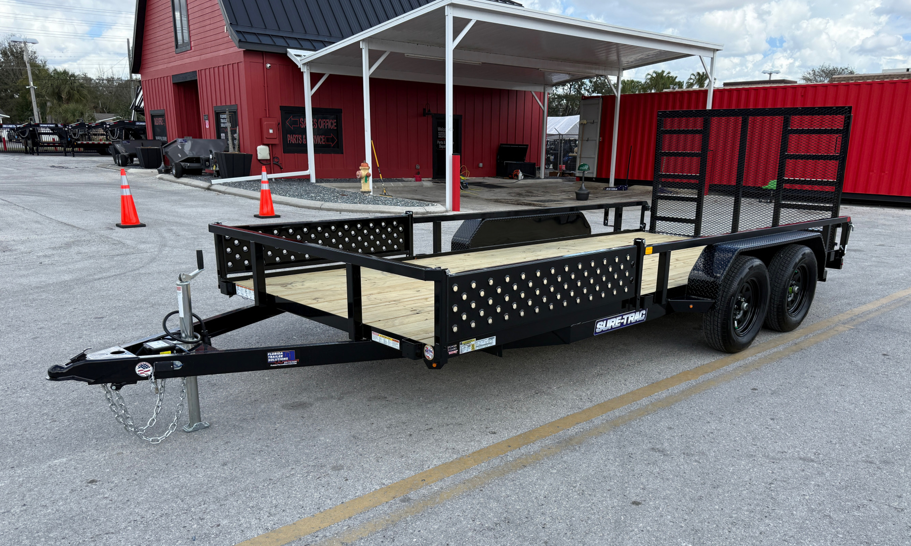 New 2026 Sure-Trac 7x16 Tube Top ATV 7K Utility Trailer