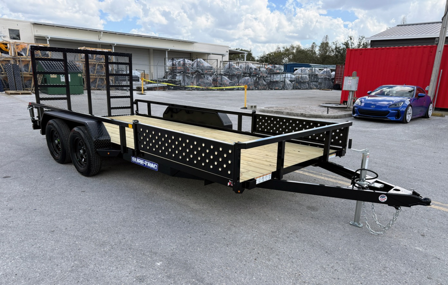 New 2026 Sure-Trac 7x16 Tube Top ATV 7K Utility Trailer